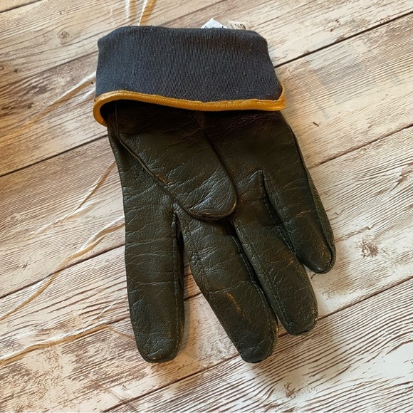 Coach VINTAGE LEATHER SILK LINED DRIVING GLOVES SIZE 6 1/2 - Picture 7 of 9